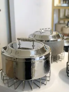 Primum Quality Stainless Steel Food Warmer With High Quality Wooden <b>Dish</b> <b>Serving</b> Food Warmer Use For Home Hotel Restaurants - Product Image 4