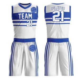 100% Polyester Réversible Basketball Jersey Respirant Formation Basketball Uniforme Protection Solaire Vêtements - Product Image 2