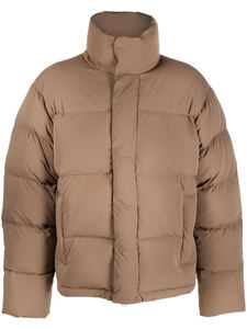 Unisex Custom <b>Quilted</b> men's Jackets High-Street Oversized Winter Puffer Coat Zipper Logo Puff Padded Nylon OEM Winter Bubble - Product Image 4