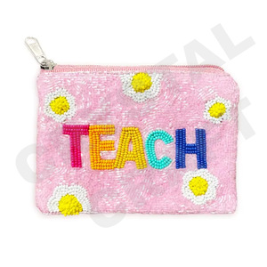 Porte-monnaie à fermeture éclair en perles de graines personnalisées, design célèbre sur TikTok, magnifique porte-monnaie, accessoire unisexe tendance - Product Image 5