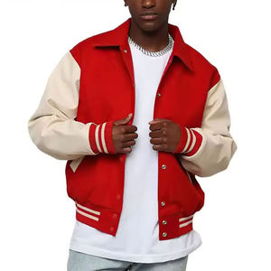 Top Trending 2024 OEM personalizado hombres impermeable a prueba de viento con capucha Lettermen chaqueta-Alta Calidad poliéster/algodón moda de invierno - Product Image 5