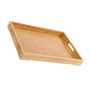 Bandeja sencilla de madera para servir té, café y aperitivos, ideal para uso diario en la cocina, mesa de comedor y exhibición de decoración del hogar de la India - Product Image 1