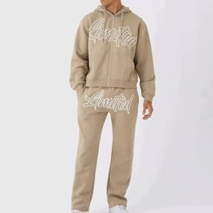 Conjunto Deportivo de Primera Calidad, Conjunto Deportivo Estampado, Conjunto Deportivo 100% Algodón, Sudadera con Capucha y Cremallera, Pantalones Deportivos - Product Image 1