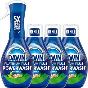 Dawn Powerwash Gain Original Dish Spray, liquide vaisselle, recharge de liquide vaisselle, 1 kit de démarrage + 3 recharges, 64 fl oz au total - Product Image 6