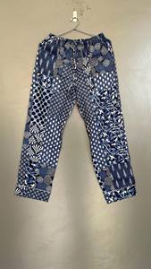 Hot Selling Comfortable Breathable Blue Patchwork Cotton <b>Pajama</b> Set for Adults Thermal Sleepwear for Home Hotel for Daily Summer - Product Image 2