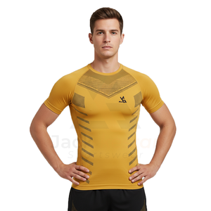 เสื้อรัดกล้ามเนื้อสำหรับวิ่งคุณภาพพรีเมียม สำหรับการฝึกซ้อม MMA ระบายอากาศได้ดี แห้งเร็ว น้ำหนักเบา ขายส่ง - Product Image 5