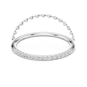 Anillo de Diamantes de Laboratorio de 0.12 CT con Banda Curva y Pavé para Mujer, Claridad VVS-VS EF, Oro de 18K, 14K, 10K y Plata 925, Moissanita - Product Image 3