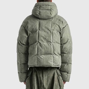 Chaquetas de invierno personalizadas para hombre con capucha extraíble Chaqueta acolchada para deportes al aire libre resistente al agua de calle alta vintage - Product Image 4
