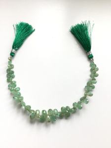 Cuentas de Esmeralda Natural Facetadas en Forma de Gota para la Elaboración de Joyería Fina, Collar de Piedras Preciosas - Product Image 3