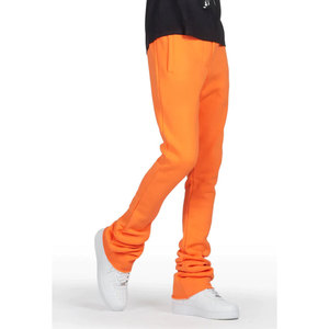 Pantalons décontractés en laine respirante de couleur personnalisée, pantalons empilés, joggers français, pantalons empilés pour hommes - Product Image 2