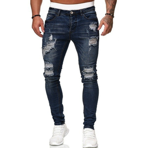 Custom Label <b>Trousers</b> for <b>Men</b> Drop Ship Streetwear Stock Cargo Flare Denim Pants <b>Mens</b> Strapped Jeans - Product Image 5