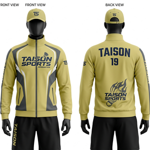 <b>Mens</b> Badminton Training Jacket 250 GSM Premium Poly Tricot Lime Yellow Contrast Panels Custom Heat Transfer Logo - Product Image 3