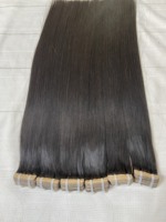 Extensions de cheveux humains vierges Remy 100% vietnamiens de haute qualité, lisses comme des baguettes, à bandes adhésives, bruts, double trame, vente en gros