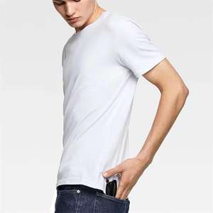 Camiseta de Jersey de algodón para hombre logotipo personalizado bordado impreso tela suave 160 GSM camiseta Unisex de calidad superior - Product Image 4