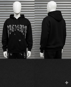 Premium Heavyweight <b>Black</b> Rhinestone Sweatshirt - Product Image 4
