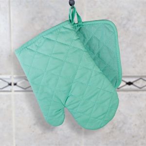 Gant de four de bonne qualité à motif uni de couleur bleu vif au prix le plus bas Fabricant en Inde - Product Image 3