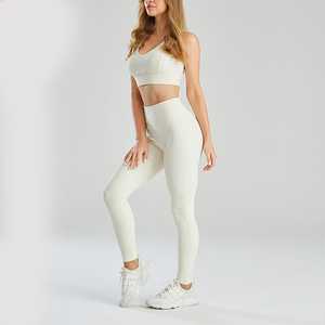 Ensemble de Yoga sans manches nouveau Design ensemble de Yoga de haute qualité poids léger femmes dos ouvert Design Yoga - Product Image 3