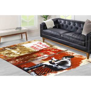Tapis en chenille imprimé Banksy Boy antidérapant pour bureau, couloir, tapis en chenille - Product Image 2