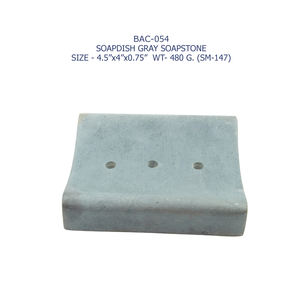 Porte-savon en stéatite grise de la plus haute qualité, fait à la main pour les hôtels et les maisons, accessoire durable et économique. - Product Image 2