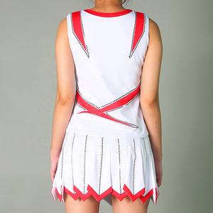 ชุดยูนิฟอร์มเชียร์ลีดเดอร์แบบกำหนดเอง 100% โพลีเอสเตอร์ กระโปรงจีบ รับผลิตตามแบบ (OEM) ชุดกีฬาสวมใส่สบายสำหรับทีมและชมรม - Product Image 3