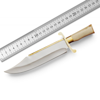 Couteau Bowie industriel OEM de 16 pouces, grande taille, en acier inoxydable, à pointe droite, manche en os, tranchant, pour la chasse et les activités de plein air