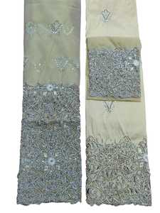 Tela de tafetán con diseño de Paisley y adornos de piedras, de la mejor calidad, aspecto premium y lujoso, para damas nigerianas. - Product Image 2