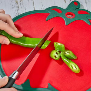 Tabla de cortar de plástico sin BPA en forma de tomate, tabla de cortar de cocina segura para alimentos para frutas y verduras al por mayor - Product Image 3