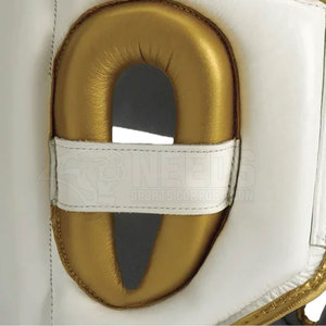 Alto profesional mejor equipo de cabeza de boxeo patrón de impresión atractivo MMA entrenamiento protector bucal hecho de cuero de alta calidad precio bajo - Product Image 6