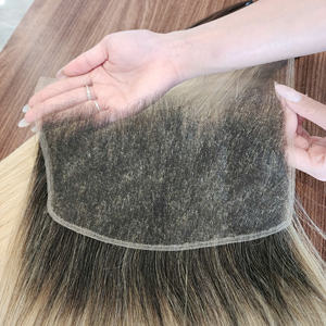 Vente en gros 100% perruque de cheveux humains bruts vietnamiens brun pour Ombre pré-plumé os droit de haute qualité transparent dentelle vendeur - Product Image 4