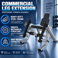 Appareil de musculation pour extensions de jambes assises avec poids, pour l'exercice des muscles des cuisses.