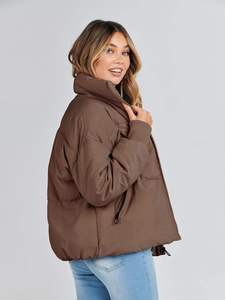 Veste Safari matelassée à capuche imperméable de haute qualité personnalisée 2025, toile, taille haute, automne, respirante, rembourrage en coton - Product Image 6