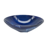 Matériau de la pierre précieuse bol bleu aigue-marine agate Onyx produit bol en pierre naturelle Type bol en cristal de pierre précieuse pour la décoration