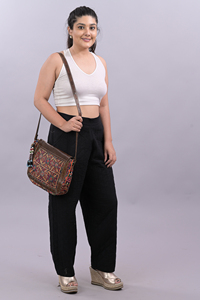 Nonwoven Anti-Wrinkle Loose Fit Vintage Fashion Pants Ladies Wide Leg Long Cotton Solid Pants Casual <b>Summer</b> Elastic Waist Pocket - Product Image 6