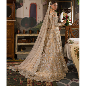 Vestido de Novia de Chifón Hecho a Mano de Alta Calidad con Diseño Floral de Tallas Grandes, Tendencia 2025, para Bodas Indias y Pakistaníes - Product Image 1