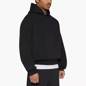 เสื้อครอปมีฮู้ดผู้ชายทรงโอเวอร์ไซส์ผ้าคอตตอนผ้าคอตตอนผ้าเกล็ดปลาโอเวอร์ไซส์2026 - Product Image 4