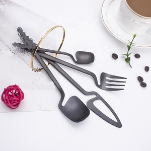 Brillant noirâtre excellente qualité fait à la main fantaisie écologique en acier inoxydable arrière école couverts agréable conçu poignée - Product Image 6