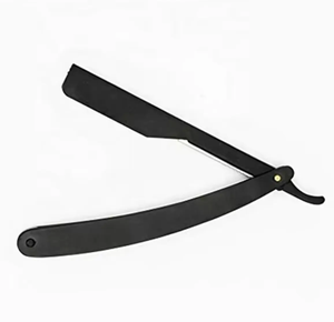 Poignée noire en acier inoxydable de qualité professionnelle couleurs personnalisées étiquette personnalisée rasoir de rasage de barbier - Product Image 5