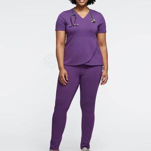 Hauts à manches courtes de clinique OEM pantalons de jogging uniformes d'infirmières d'hôpital médical hommes femmes ensemble de blouses d'infirmière - Product Image 6