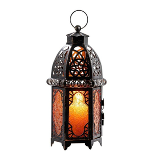Bougeoir en fer de conception classique de lanterne marocaine en métal noir de la plus haute qualité pour la décoration de la maison et du jardin Utilisation de Noël - Product Image 1
