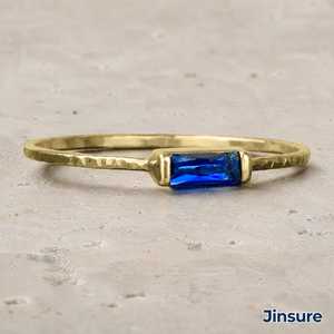 Rectangular Step Cut Bezel Set Geometric Womens Ring Everyday Fashion Jewelry - Product Image 1