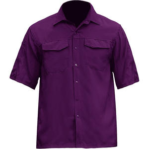 Camisa de vestir sólida de manga larga de corte regular para hombre para negocios al aire libre informal de manga corta de secado rápido transpirable y cómoda - Product Image 4