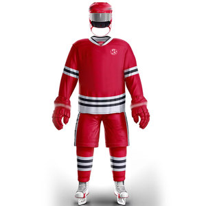 Uniforme de hockey sur glace grande taille en stock, 100 % polyester, uniforme de hockey sur glace le plus vendu - Product Image 1