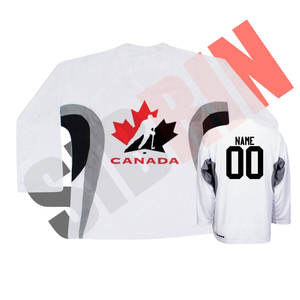 Vente en gros de chandail de hockey d'Équipe Canada professionnel de qualité supérieure personnalisé avec nom et numéro personnalisés chandail de hockey canadien pour adultes/jeunes/enfants - Product Image 4