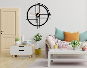Reloj de Pared Colgante de Metal de Diseño Minimalista Moderno, Reloj Mecánico Silencioso a Pilas, Decoración de Arte Mural para Sala de Estar - Product Image 5