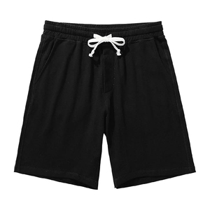 Ensemble short et t-shirt d'été pour homme, personnalisé avec logo, en coton tricoté respirant, couleur unie, style streetwear, haute qualité - Product Image 3