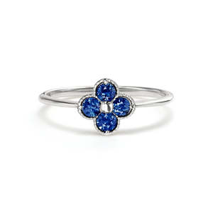 Élégant ensemble de bagues de luxe en argent sterling 925 plaqué or 18 carats avec pierres précieuses de tanzanite serti de broches cadeau de mariage - Product Image 4