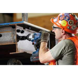 Kit de clé à chocs sans fil 18V 3/4 pouces Batterie haute puissance 1,8 Ah avec anneau de friction et trou traversant pour bricolage, tension nominale 20V - Product Image 1