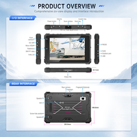 Tablette Android robuste CENAVA 10,1 pouces, étanche IP68, tablette industrielle, MTK8781, 8 Go, 128 Go, 4G LTE, GPS, NFC, lecteur de codes-barres