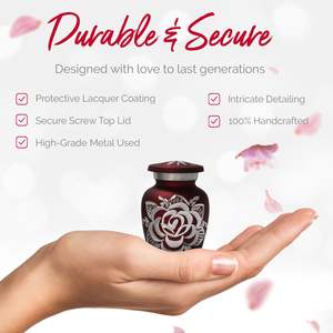 Rose Keepsake <b>Urns</b> - Colorful <b>Mini</b> <b>for</b> Human <b>Ashes</b> Set of 4 with Premium Box & Bags - Small <b>Urns</b> <b>for</b> <b>Ashes</b> - Honor Your - Product Image 3