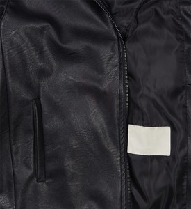 Veste en cuir noir élégante et tendance de haute qualité pour hommes, style slim, vente en gros, nouveau modèle 2024, service OEM - Product Image 4